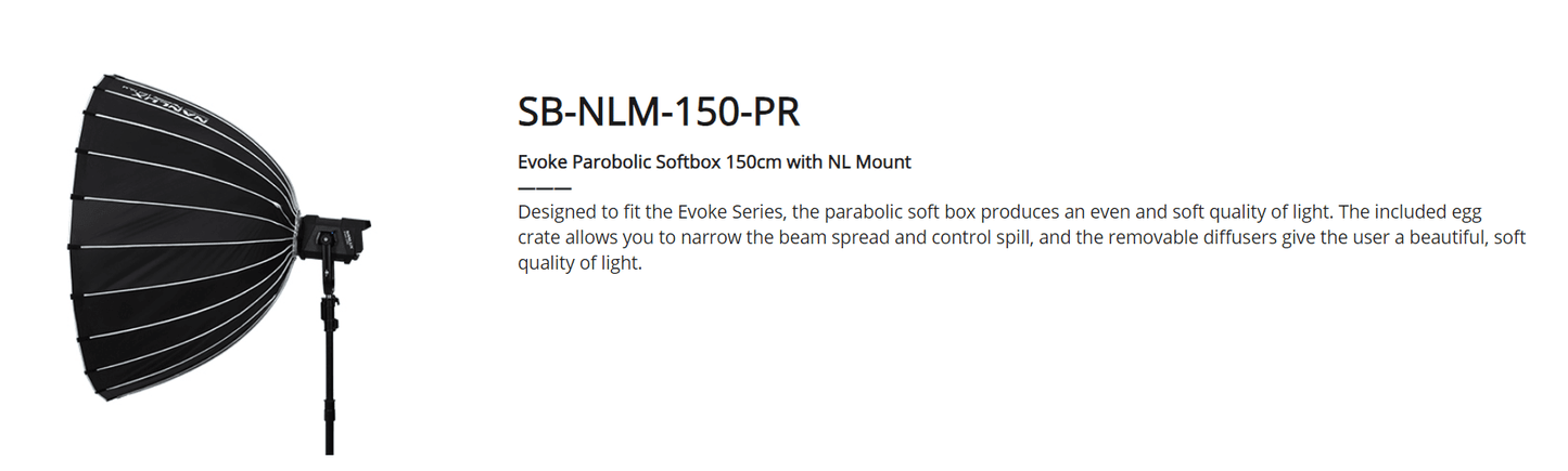 Parobolic Softbox 150cm with NL Mount