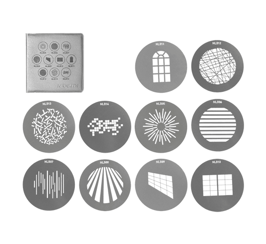 Nanlite Bowens Mount Projection Attachment GOBO Set 1 (10pcs in one set) (AS-GB-B-SET1)