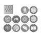Nanlite Bowens Mount Projection Attachment GOBO Set 1 (10pcs in one set) (AS-GB-B-SET1)