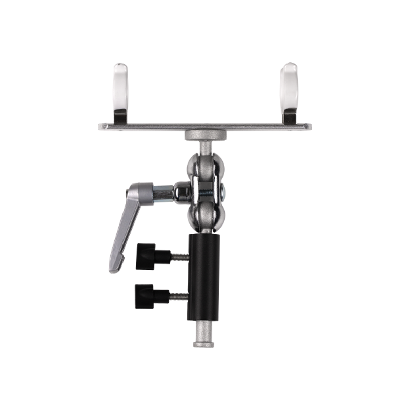 Single T12 LED Tube Holder with Swivel Ball Joint and 5/8in Baby Pin