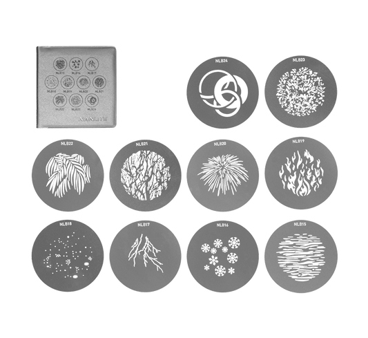 Nanlite Bowens Mount Projection Attachment GOBO Set 2 (10pcs in one set) (AS-GB-B-SET2)