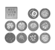 Nanlite Bowens Mount Projection Attachment GOBO Set 2 (10pcs in one set) (AS-GB-B-SET2)