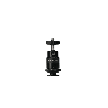 Mini Ball Head with Hot Shoe Adapter and 1/4''-20 Female Receiver