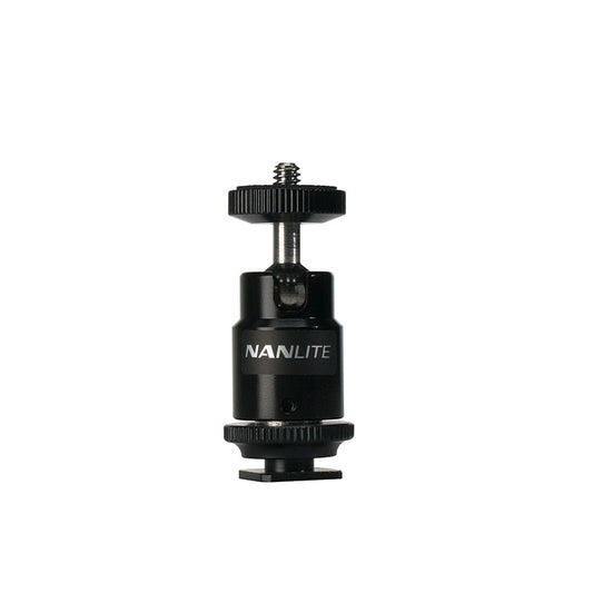 Mini Ball Head with Hot Shoe Adapter and 1/4''-20 Female Receiver