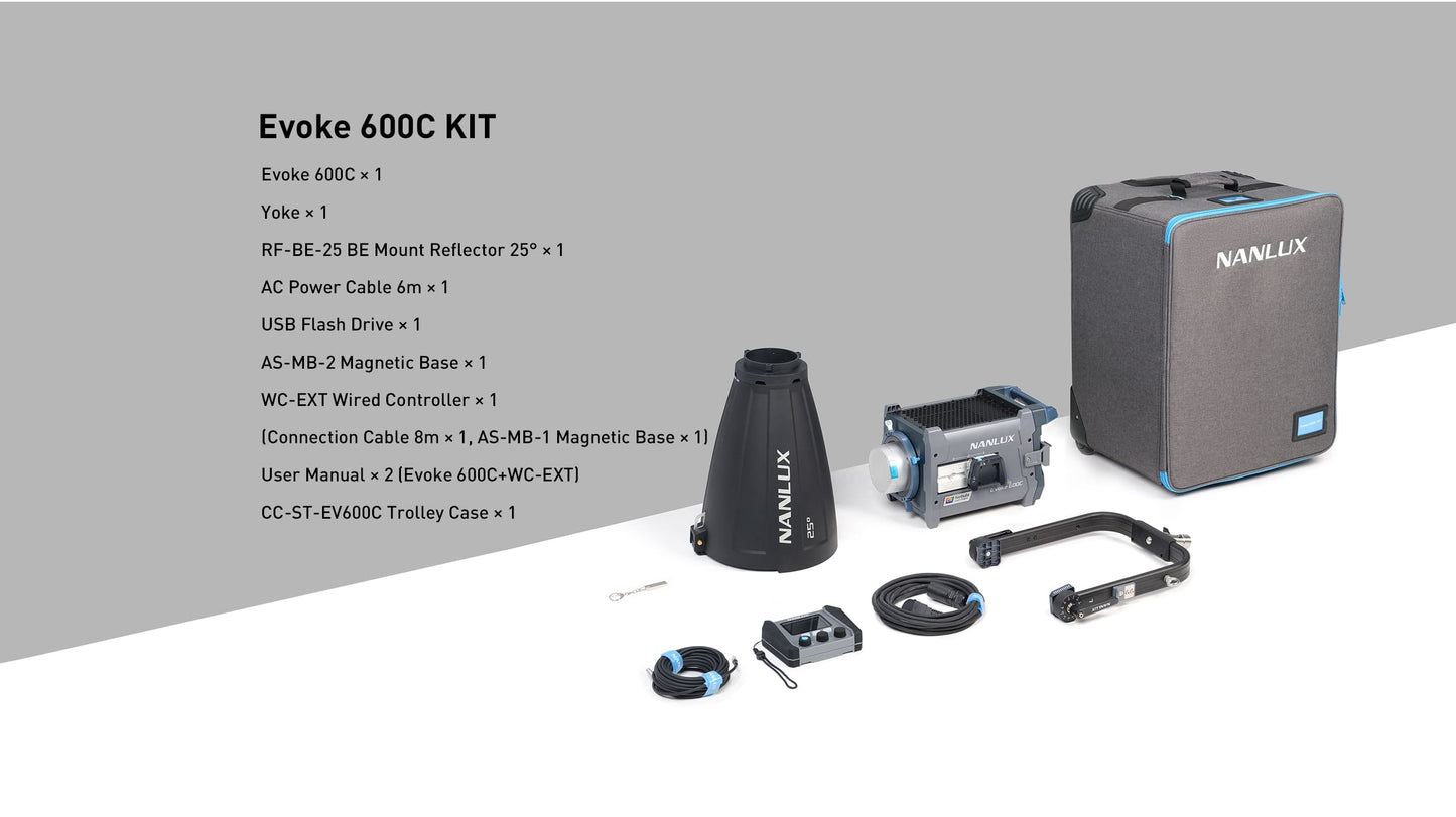 NANLUX Evoke 600C LED Full-color Spot Light with trolley case