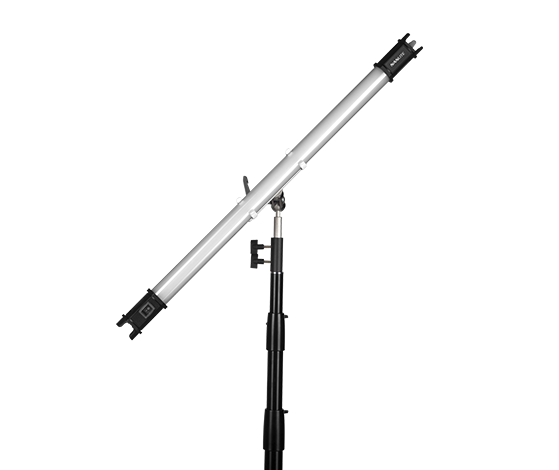 Single T12 LED Tube Holder with Swivel Ball Joint and 5/8in Baby Pin