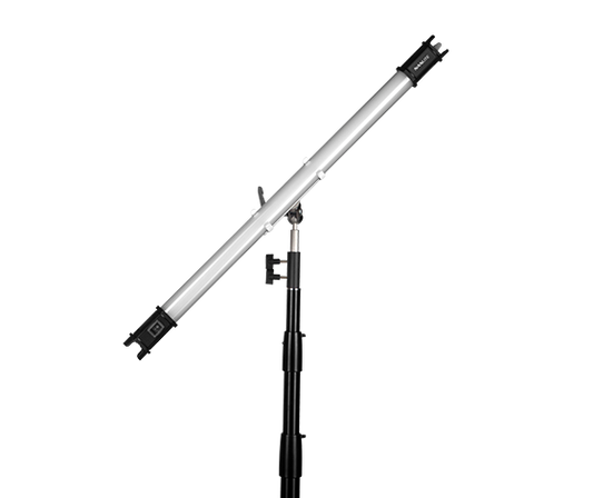 Single T12 LED Tube Holder with Swivel Ball Joint and 5/8in Baby Pin