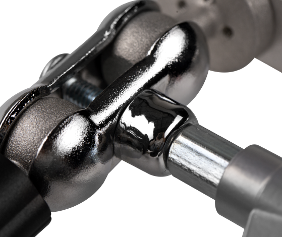 Single T12 LED Tube Holder with Swivel Ball Joint and 5/8in Baby Pin