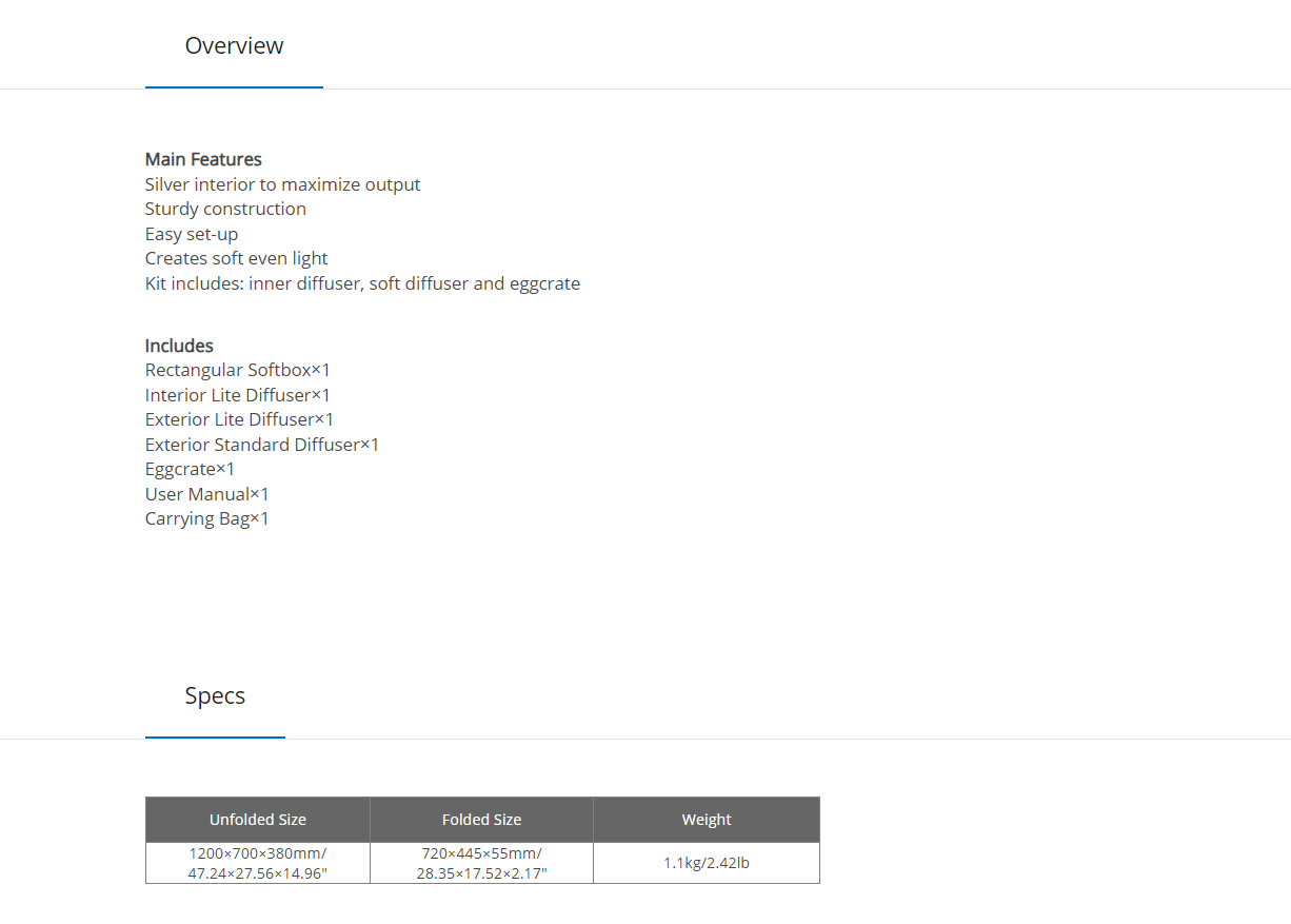 SOFTBOX RECTANGULAR DYNO 650C