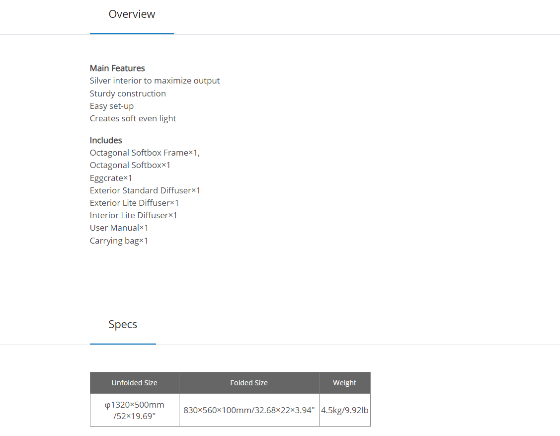 SOFTBOX OCTAGONAL DYNO 650C