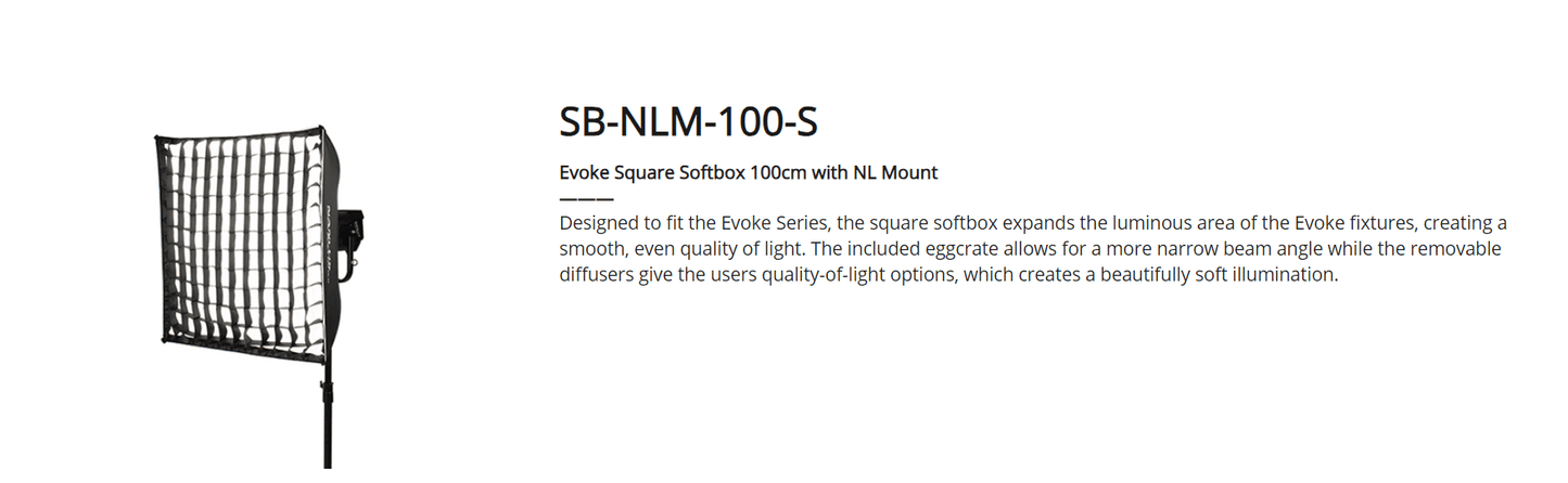 Square Softbox 100cm with NL Mount