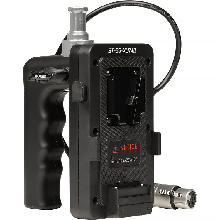 V-Mount Battery Grip with 4-Pin XLR II Connector